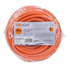 Solight prodlužovací přívod - spojka, 1 zásuvka, 25m, 3 x 1,5mm2, oranžová