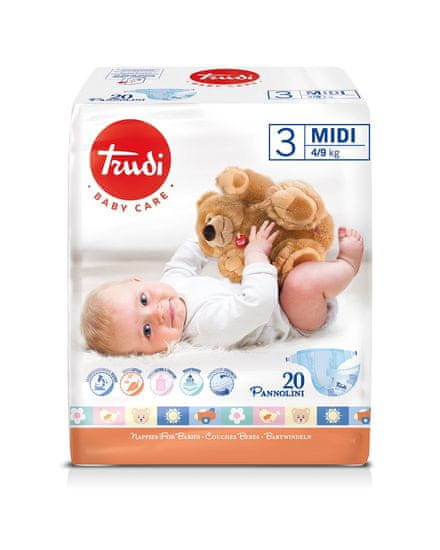 Trudi Dry Fit velikost Medium 4-9 kg 20ks