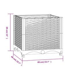Vidaxl Vyvýšený záhon 40 x 40 x 38 cm polypropylen