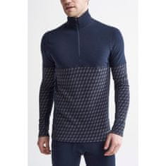 Craft Triko Merino 240 Zip LS tmavě modrá S