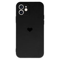 Vennus Kryt Vennus Heart Silicone pro Apple iPhone 12 , design 1 , barva černá