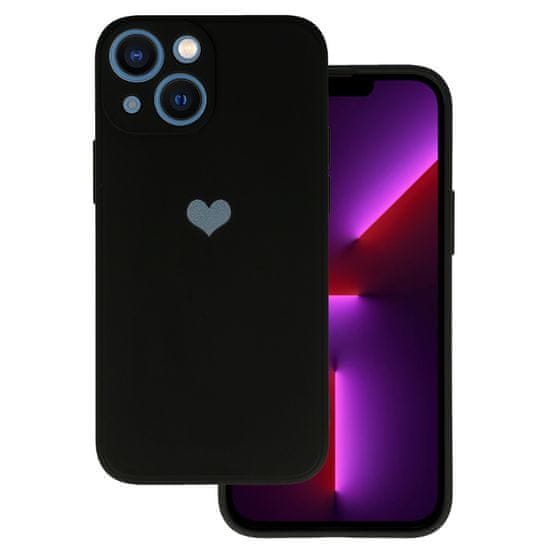 Vennus Kryt Vennus Heart Silicone pro Apple iPhone 14 , design 1 , barva černá
