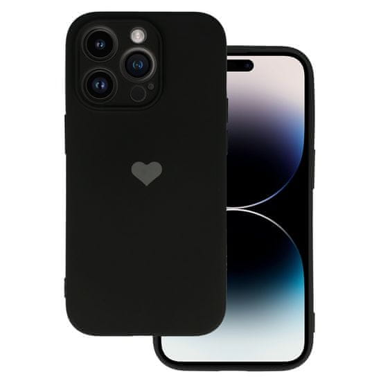 Vennus Kryt Vennus Heart Silicone pro Apple iPhone 12 Pro , design 1 , barva černá