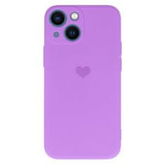 Vennus Kryt Vennus Heart Silicone pro Apple iPhone 14 Plus , design 1 , barva fialová