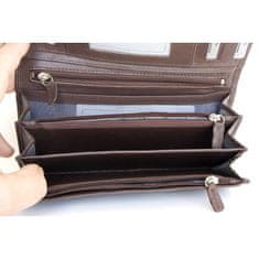 FLW Hnědá dámská kožená peněženka HMT