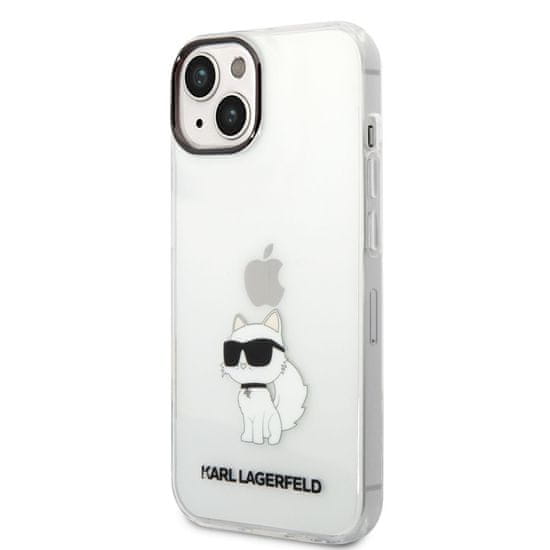 Karl Lagerfeld  IML Choupette NFT Zadní Kryt pro iPhone 14 Plus Transparent