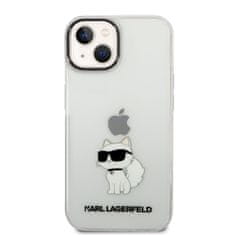 Karl Lagerfeld  IML Choupette NFT Zadní Kryt pro iPhone 14 Plus Transparent