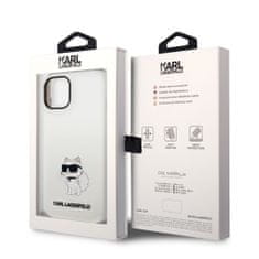 Karl Lagerfeld  Liquid Silicone Choupette NFT Zadní Kryt pro iPhone 14 Plus White