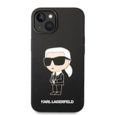 Karl Lagerfeld  Liquid Silicone Ikonik NFT Zadní Kryt pro iPhone 14 Plus Black