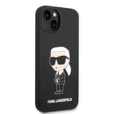 Karl Lagerfeld  Liquid Silicone Ikonik NFT Zadní Kryt pro iPhone 14 Plus Black