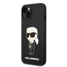 Karl Lagerfeld  Liquid Silicone Ikonik NFT Zadní Kryt pro iPhone 14 Plus Black