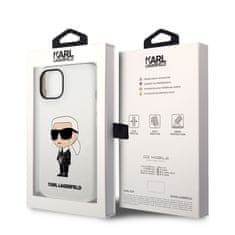 Karl Lagerfeld  Liquid Silicone Ikonik NFT Zadní Kryt pro iPhone 14 Plus White