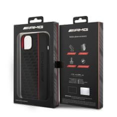 AMG  Liquid Silicone Carbon Pattern Zadní Kryt pro iPhone 14 Plus Black