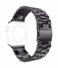 Techsuit Ocelový řemínek TopQ Watchband W036 pro Apple Watch 3-4-5-6-7-SE 38-40-41 mm černý 76360