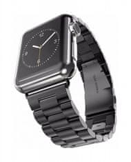 Techsuit Ocelový řemínek TopQ Watchband W036 pro Apple Watch 3-4-5-6-7-SE 38-40-41 mm černý 76360