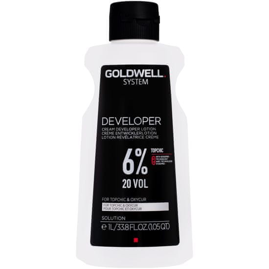 GOLDWELL System Developer 6% - aktivátor pro barvy Topchic a rozjasňovače Oxycur Platin, umožňuje dokonalé vybarvení a zesvětlení, 1000ml