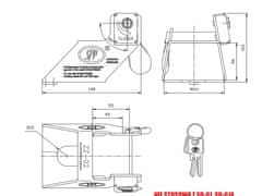 Zabezpečovací zámek kloubu ZZ-02 komplet