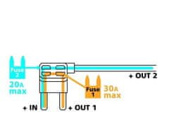 Carmotion Pojistkový adaptér pro pojistky nožové ATO, Carmotion