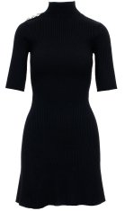 Karl Lagerfeld dámské úpletové šaty černé s knoflíky z kamínků Velikost: M