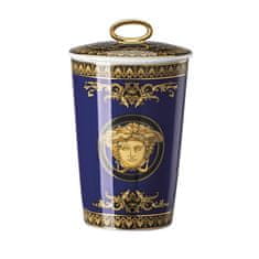 Rosenthal Versace ROSENTHAL VERSACE MEDUSA BLUE Svíčka v dóze s uzávěrem 14 cm