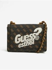 Guess Tmavě hnědá dámská kabelka Guess Abey Convertible Xbody Flap UNI