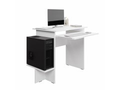 Nejlevnější nábytek PC stůl s výsuvnou deskou NEJBY ELIJAH, bílá