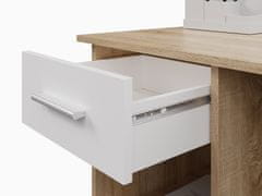 Nejlevnější nábytek Praktický psací stůl se zásuvkou NEJBY ODIN, dub sonoma/bílá