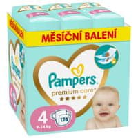 Pampers premium care plenky vel. 4 174 ks plenek 9-14 kg měsíční balení