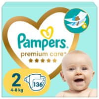 Pampers premium care pleny jednorázové 2 4-8 kg 240 ks - měsíční zásoba