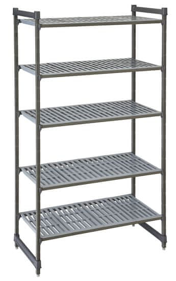 Cambro Skladovací regál Camshelving se 4 odvětrávanými policemi 915x460x(H)1830mm - CBU183672V4