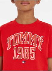 Tommy Hilfiger Červené klučičí tričko Tommy Hilfiger 152