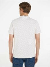 Tommy Hilfiger Béžové pánské vzorované tričko Tommy Hilfiger M