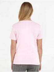 Tommy Hilfiger Světle růžové dámské tričko Tommy Hilfiger XS