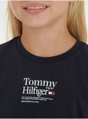 Tommy Hilfiger Tmavě modré holčičí tričko Tommy Hilfiger 128