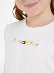 Tommy Hilfiger Bílé holčičí tričko Tommy Hilfiger 128
