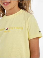 Tommy Hilfiger Světle žluté dětské tričko Tommy Hilfiger 128