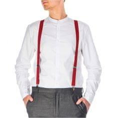 NANDY Klasické šle pro muže a ženy k na nošení s elegantním kalhotám - červená