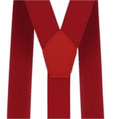 NANDY Klasické šle pro muže a ženy k na nošení s elegantním kalhotám - červená