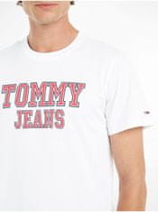 Tommy Jeans Bílé pánské tričko Tommy Jeans Essential M