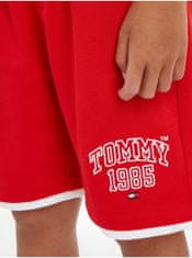 Tommy Hilfiger Červené klučičí kraťasy Tommy Hilfiger Tommy Varsity Sweatshorts TOMMY 152