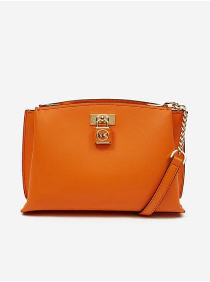 Michael Kors Oranžová dámská kožená crossbody kabelka Michael Kors Ruby