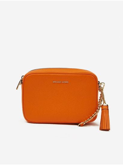 Michael Kors Oranžová dámská kožená crossbody kabelka Michael Kors Jet Set