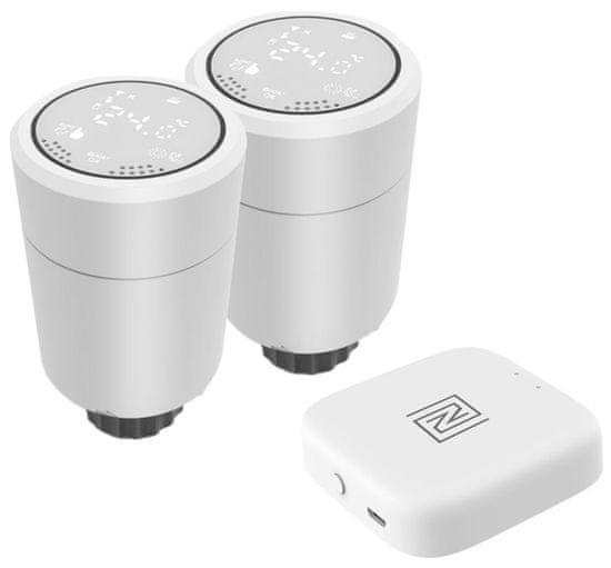 Immax NEO SMART sada 2x Termostatická hlavice Zigbee + SMART NEO BRIDGE PRO v2, Wi-Fi, TUYA