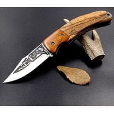 IZMAEL Outdoorový skládací nůž-20,5/12cm/hnědá KP25903
