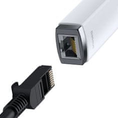 BASEUS Lite adaptér USB-C / RJ-45, bílý