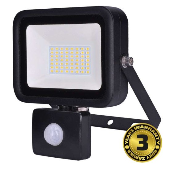 Solight LED reflektor PRO se senzorem, 50W, 4600lm, 5000K, IP44