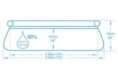 Bestway 57273 Bazén samostavěcí 366 x 76 cm
