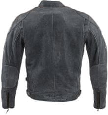 W-TEC Pánská kožená moto bunda Dark Vintage (Velikost: 5XL, Barva: tmavě šedá)