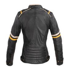 W-TEC Dámská kožená moto bunda Traction Lady (Velikost: XS, Barva: černá)