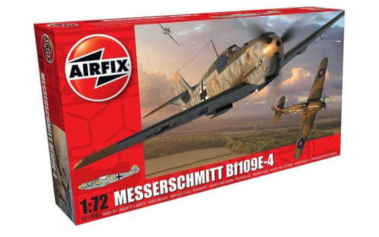 Airfix Messerschmitt Bf-109E-4, Luftwaffe, Classic Kit letadlo A01008A, 1/72